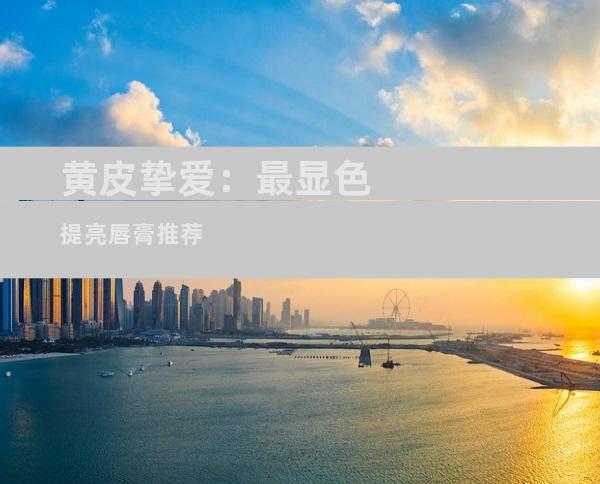 黄皮挚爱：最显色提亮唇膏推荐